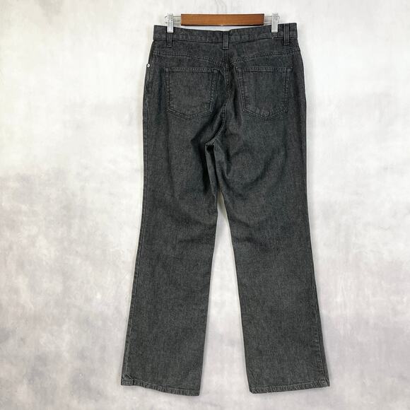 Lands End‎ Women Jeans Size 8 Black Wash Straight Leg Minimalist Classic Staple - Picture 3 of 10